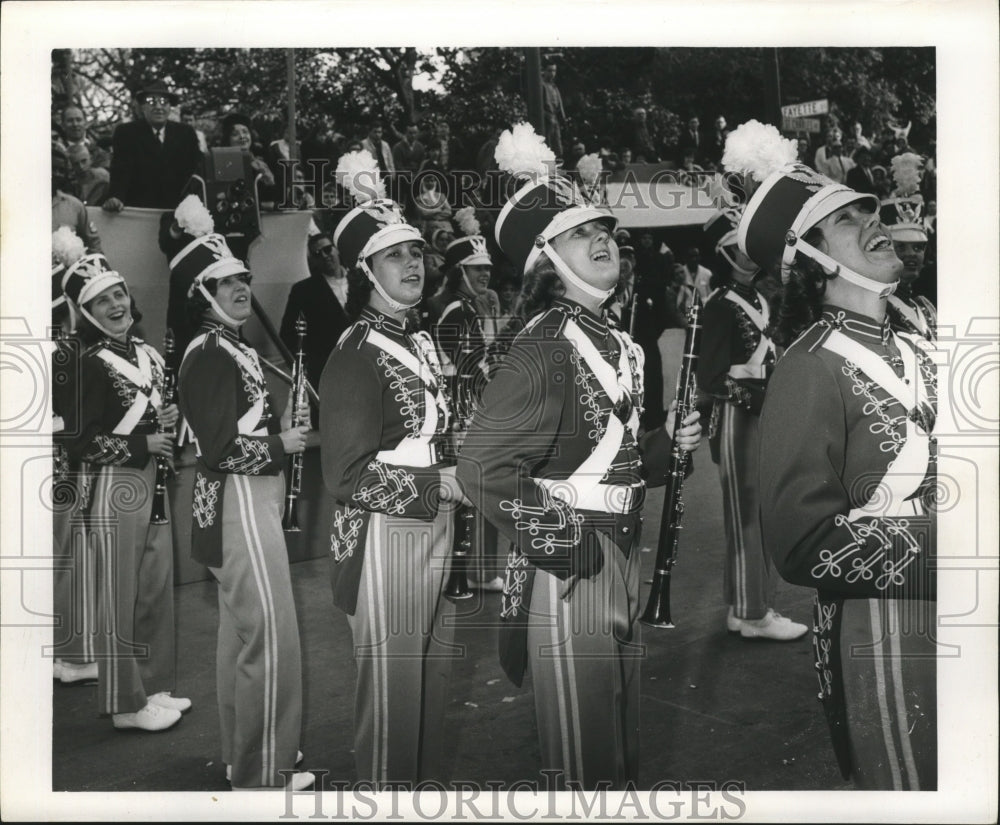 1965 Clarinet Players in Carnival Parade Marching Band  - Historic Images