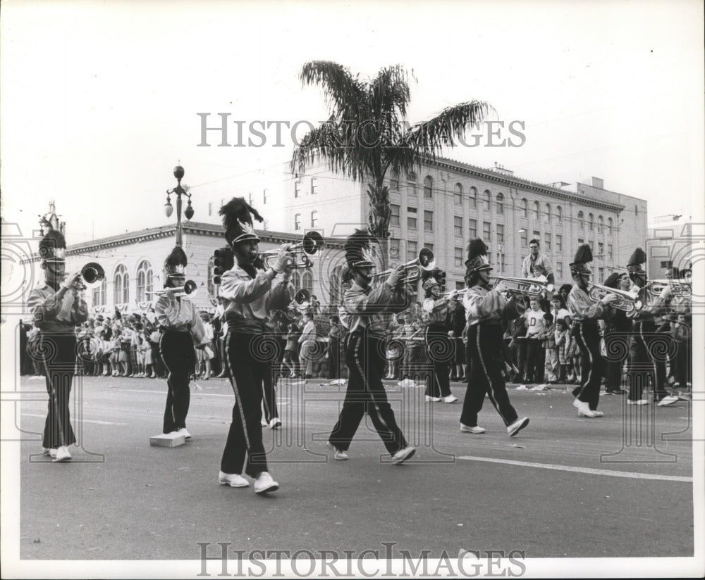 1963 New Orleans Cadets Southerners in Carnival Parade Marching Band - Historic Images