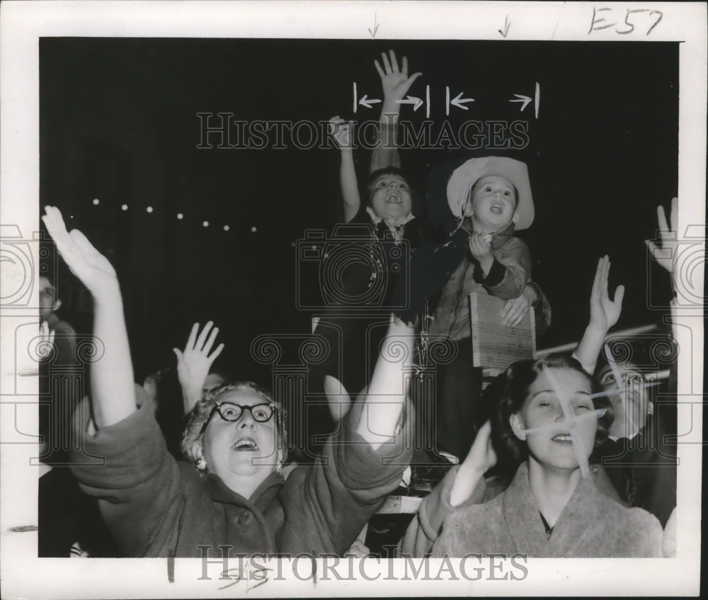 1957 Crowd at Momus Parade Mardi Gras, New Orleans  - Historic Images