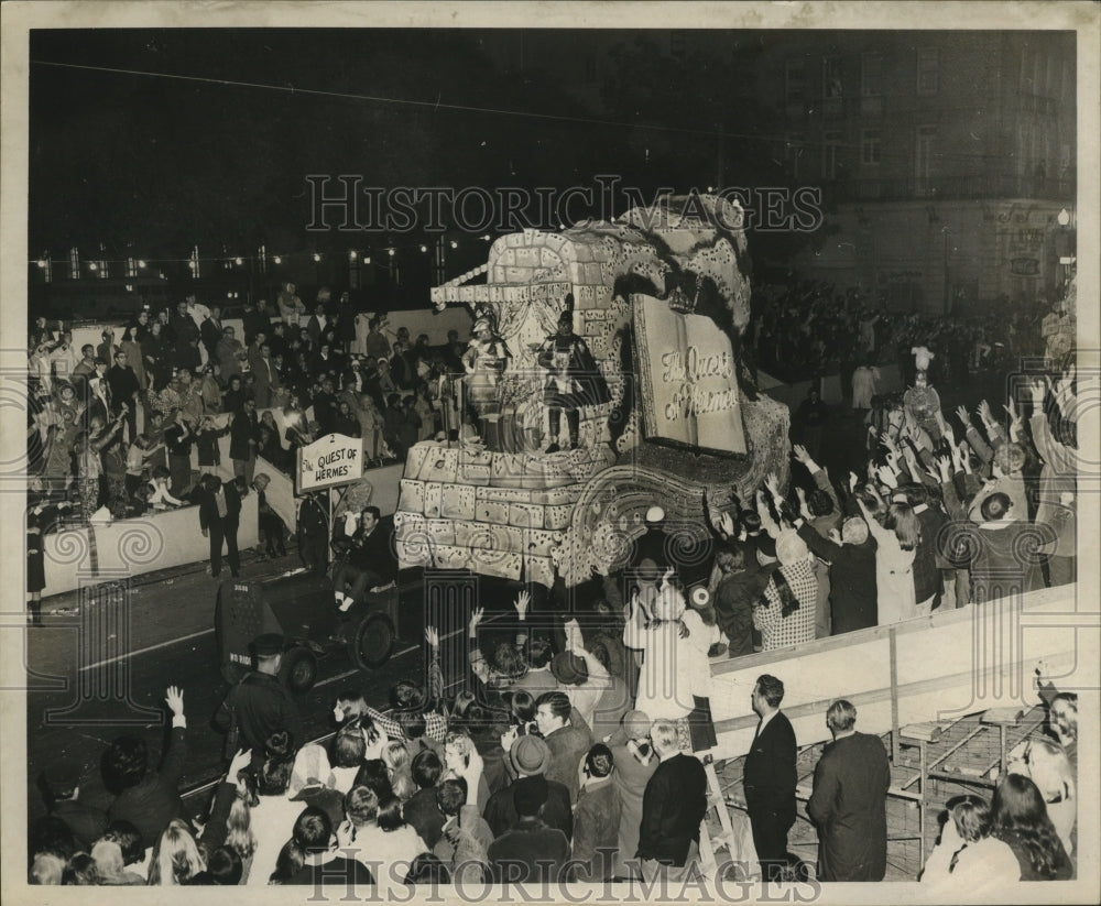 1970 Press Photo Carnival Parade- Float #2 &quot;Quest of Hermes&quot; in Hermes Parade. - Historic Images