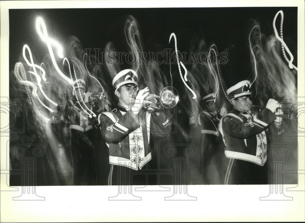 1994 Shaw High School Marching Band in Cleopatra Carnival Parade - Historic Images