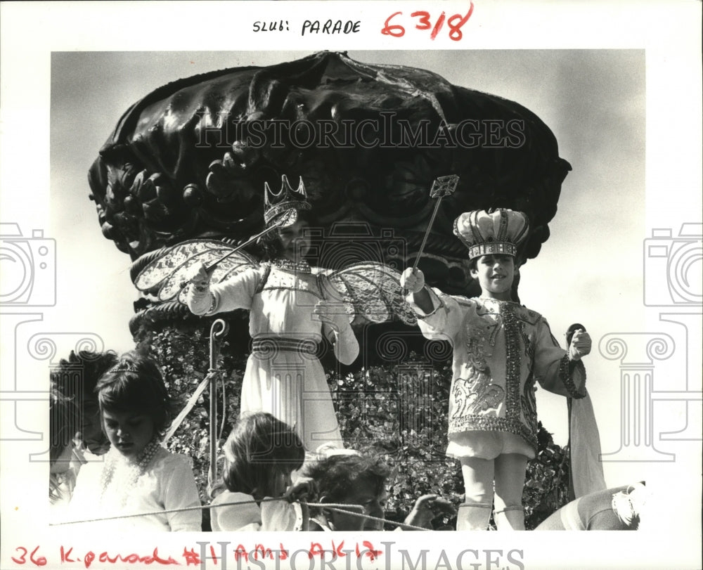 1985 Little Rascals Children Parade Queen &amp; King Mardi Gras Metairie - Historic Images