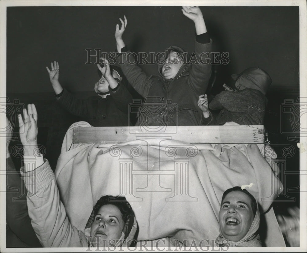 1961 Crowd Cheers While at Hermes Parade Mardi Gras, New Orleans - Historic Images