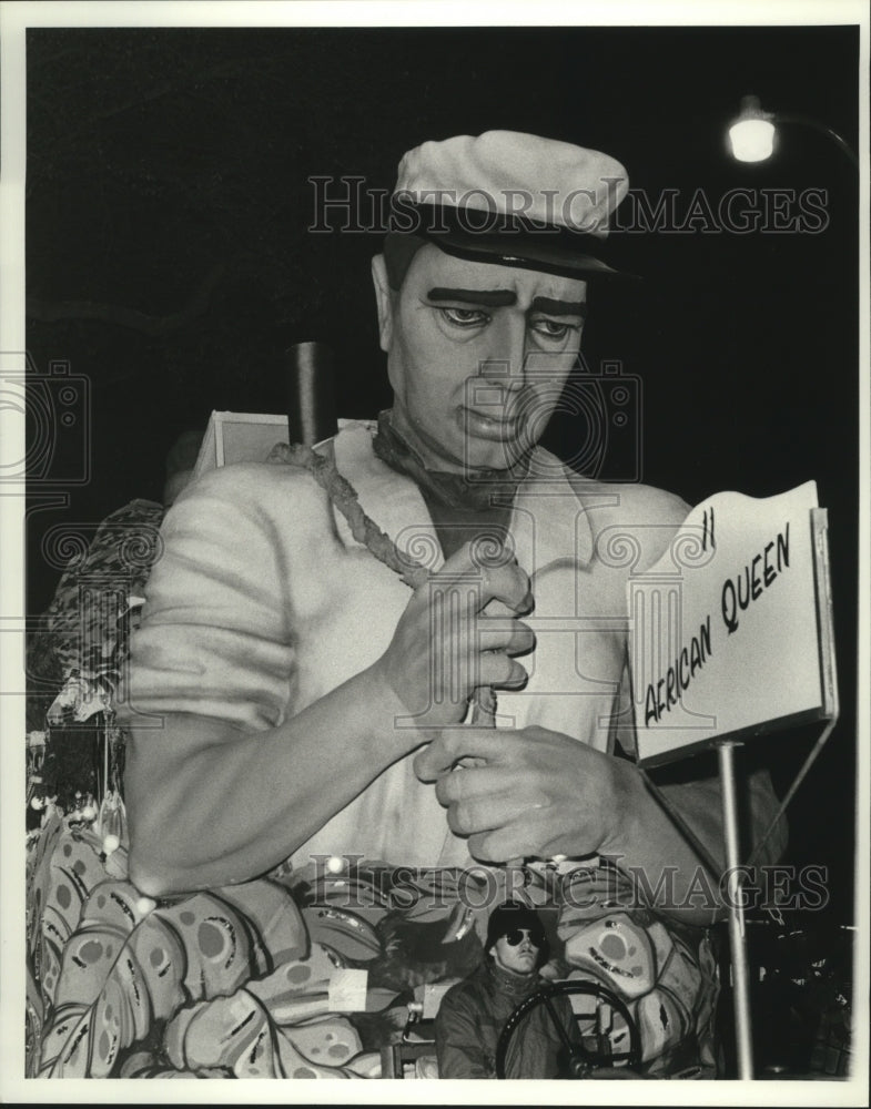 1980 African Queen Float in Mardi Gras Carnival Parade  - Historic Images