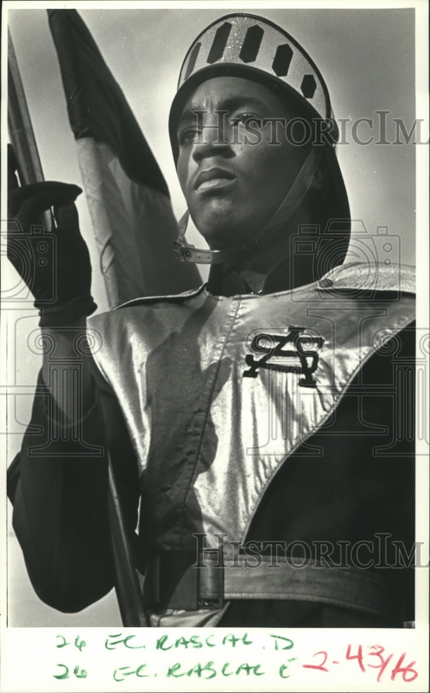 1988 Carnival Parade Member of St. Augustine Marching 100 Band. - Historic Images