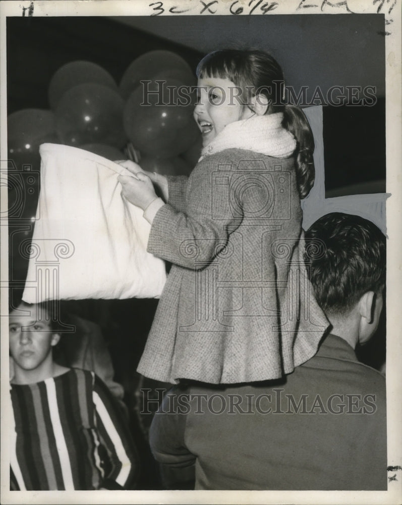 1959 Father and Daughter at Grela Carnival Parade Mardi Gras - Historic Images