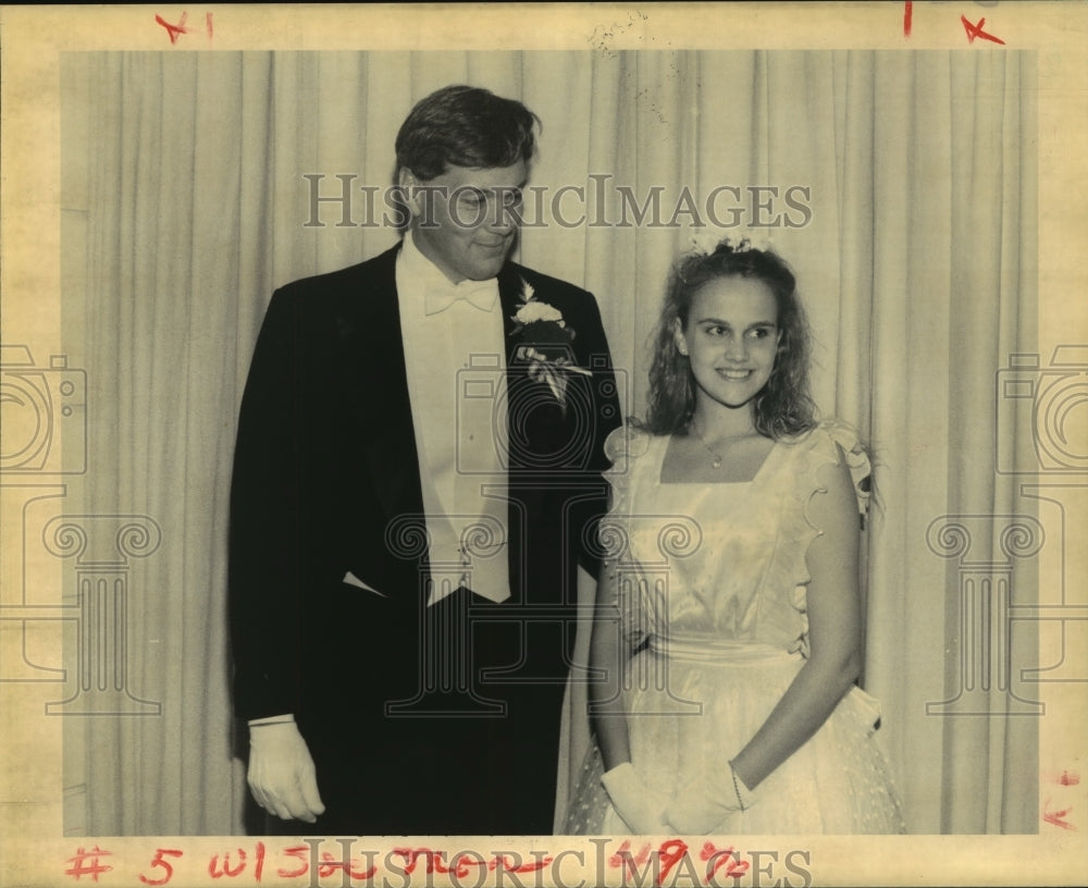 1992 Gustave Flair and Monica Dyer at the Babylon Mardi Gras Ball - Historic Images