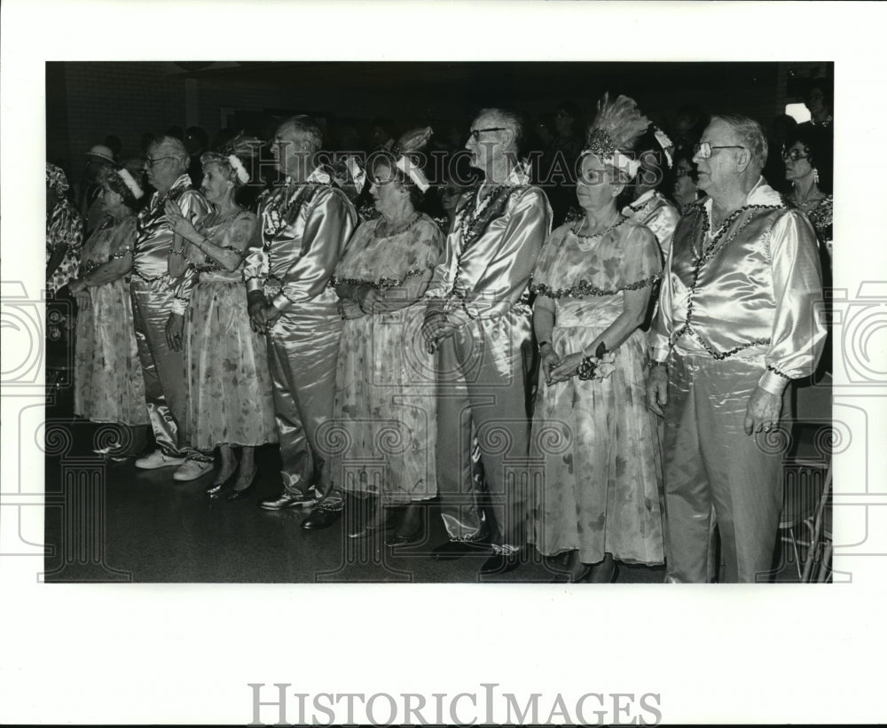 1986 People at the Saint Bernard Jubilee Mardi Gras Carnival Ball - Historic Images