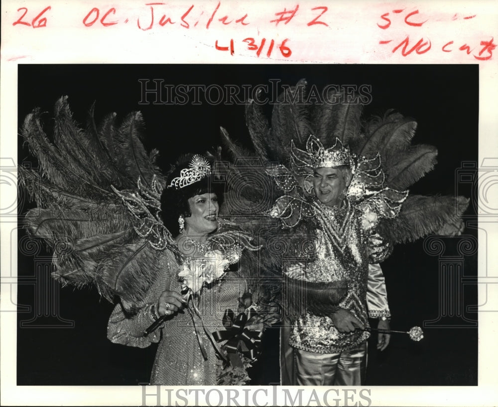 1985 King and Queen of the St. Bernard Jubilees Mardi Gras Ball - Historic Images