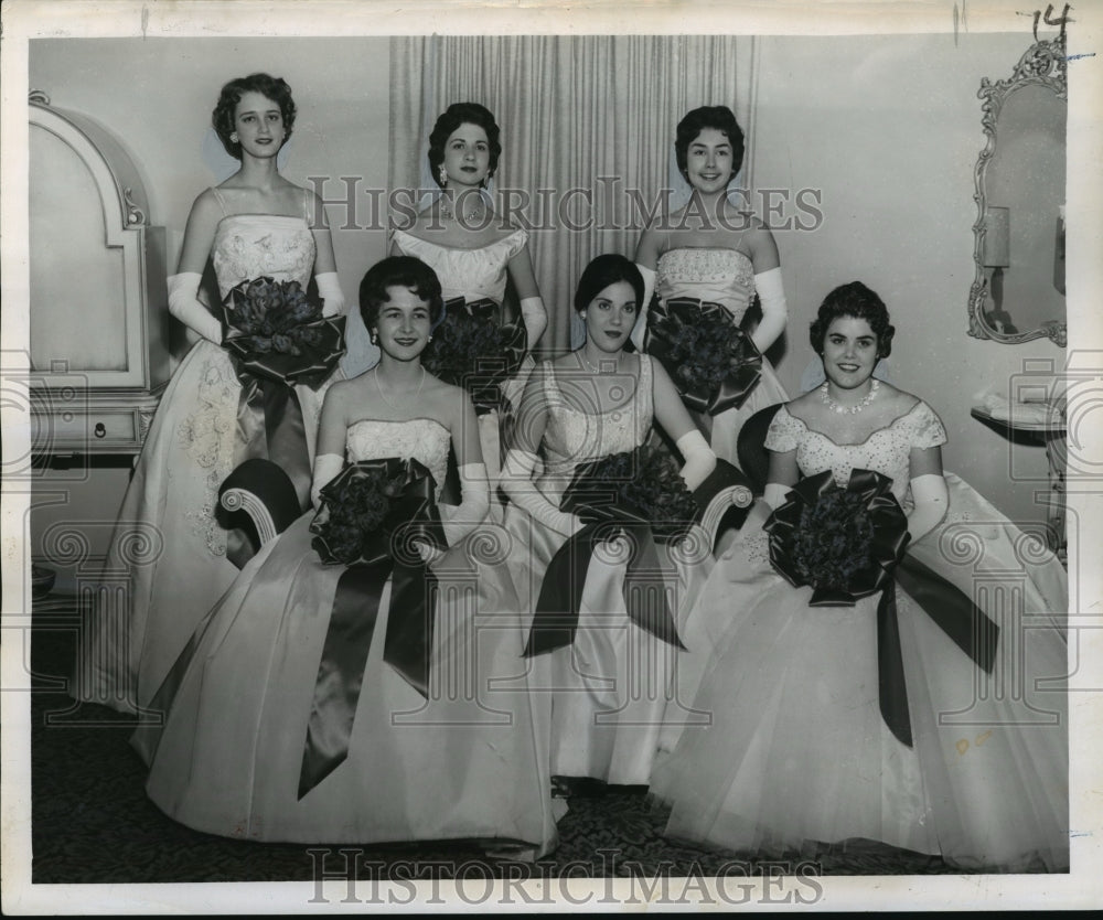 1960 Krewe of Mystery Mardi Gras Carnival Ball Royal Court - Historic Images