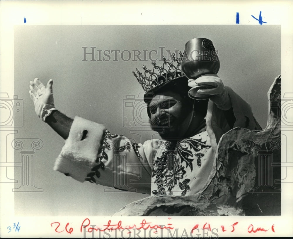 1985 King of Pontchartrain Mardi Gras parade David J. Lemaire Sr. - Historic Images