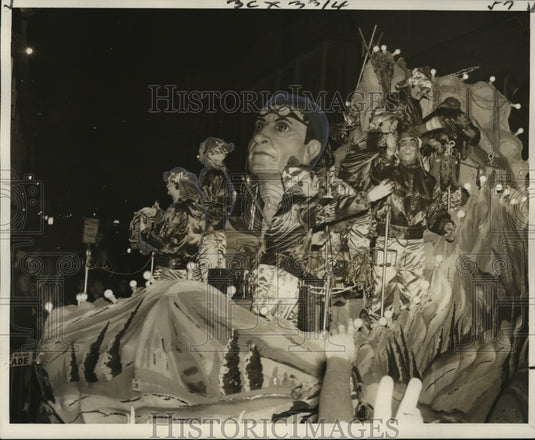 1968 Scandinavian Skiers on Icy Mountain Float in Pegasus Parade - Historic Images