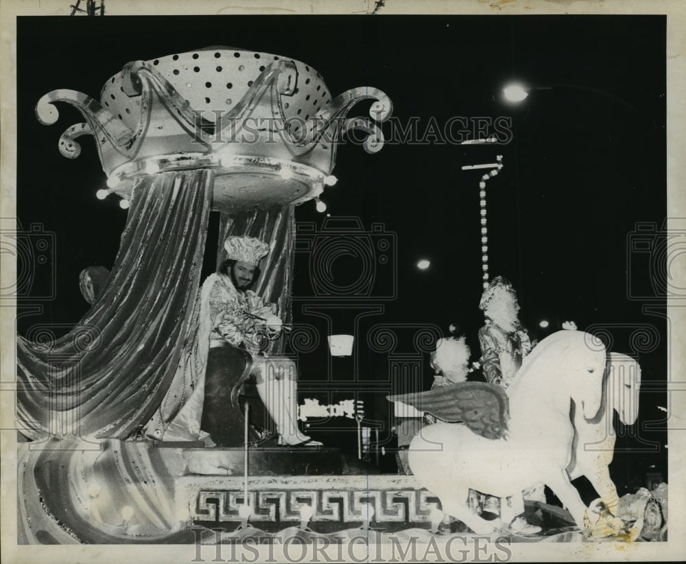 1970 King Pegasus XIII on his Parade Float at Mardi Gras  - Historic Images