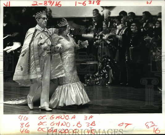 1986 King Lawrence Boesch & Queen Josephine Repak at GANO Ball - Historic Images