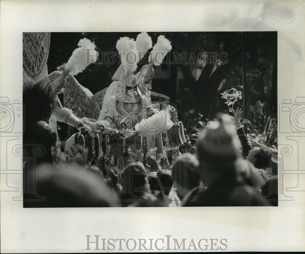 1978 Maskers in Krewe of Thoth Parade Float at Mardi Gras - Historic Images