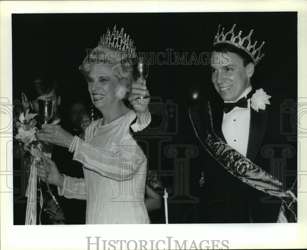 1992 Krewe of Flora Royalty Clara Gammon &amp; Leonard Castiglione - Historic Images