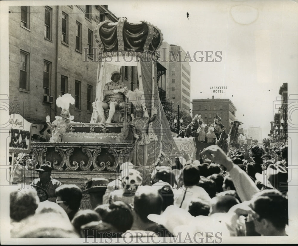 1970 Rex Greets Spectators in Carnival Parade in New Orleans - Historic Images