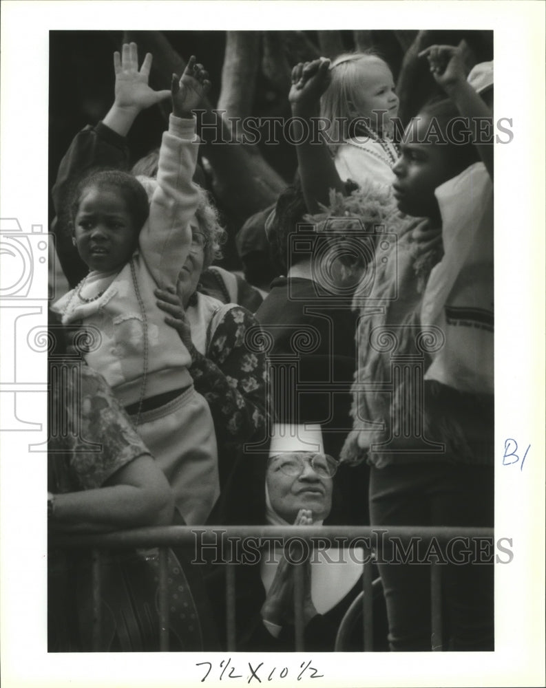 Sister Theresa Wiltz at Thoth Parade at Mardi Gras in New Orleans - Historic Images