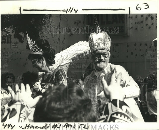 1983 Royalty Rolls Along in Parade at Mardi Gras in New Orleans - Historic Images