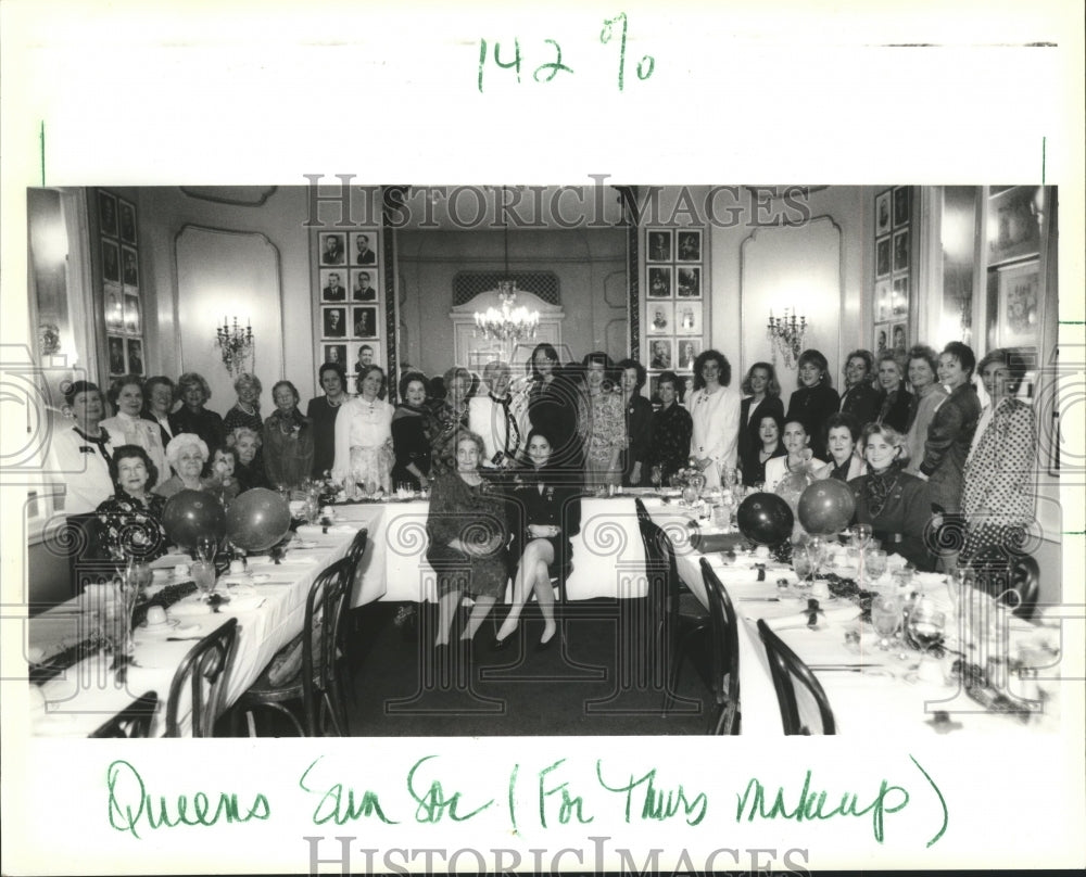 1991 Mardi Gras, Former Queen&#39;s of Rex at Antoine&#39;s Restaurant - Historic Images