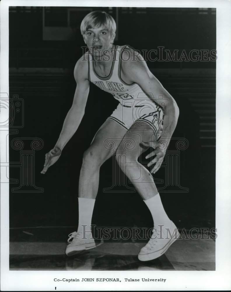 1972 Press Photo Co Captain John Szponar Tulane University Basketball 1972-press-photo-co-captain-john-szponar-tulane-university-basketball
