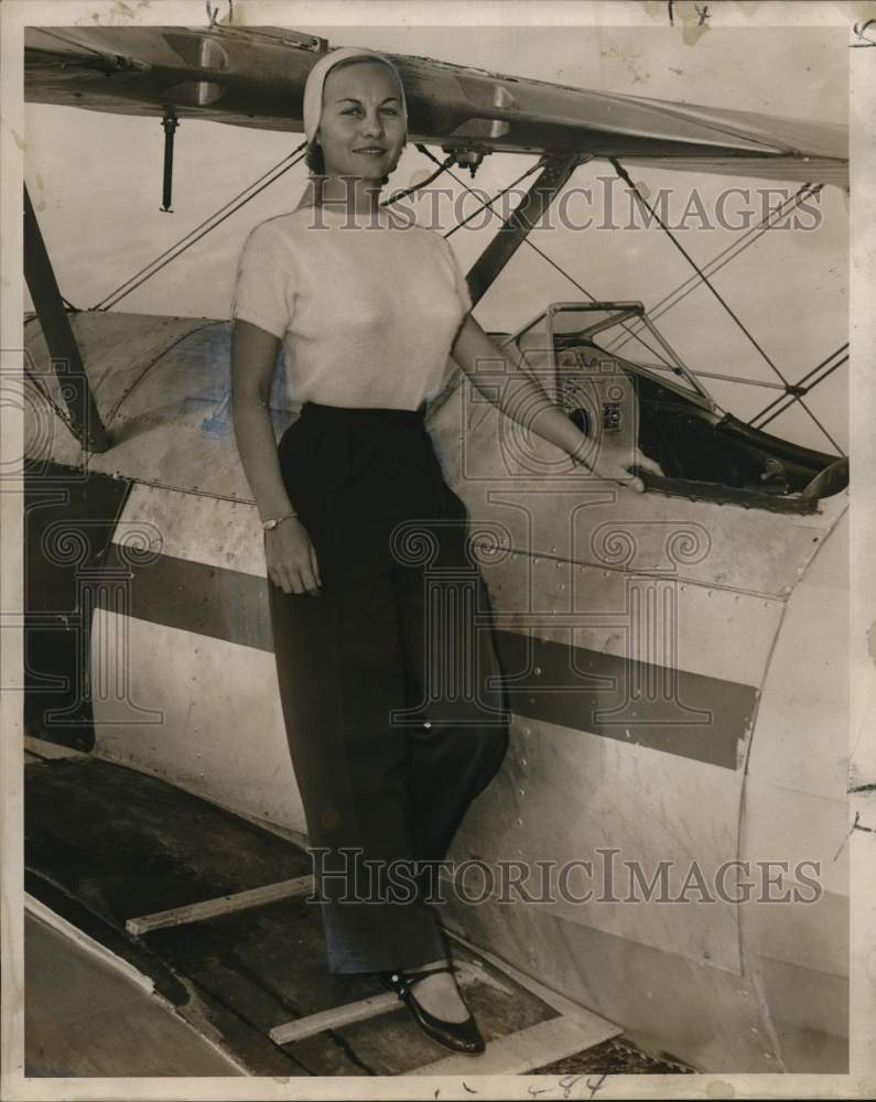 1952 Press Photo Myrtle Thompson to participate in annual New Orleans air show - Historic Images