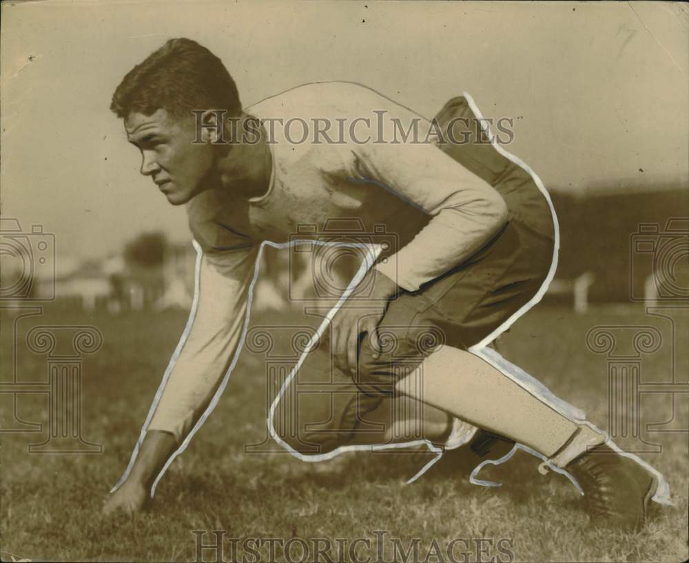 Press Photo Doc Wilson, football player in New Orleans. - Historic Images