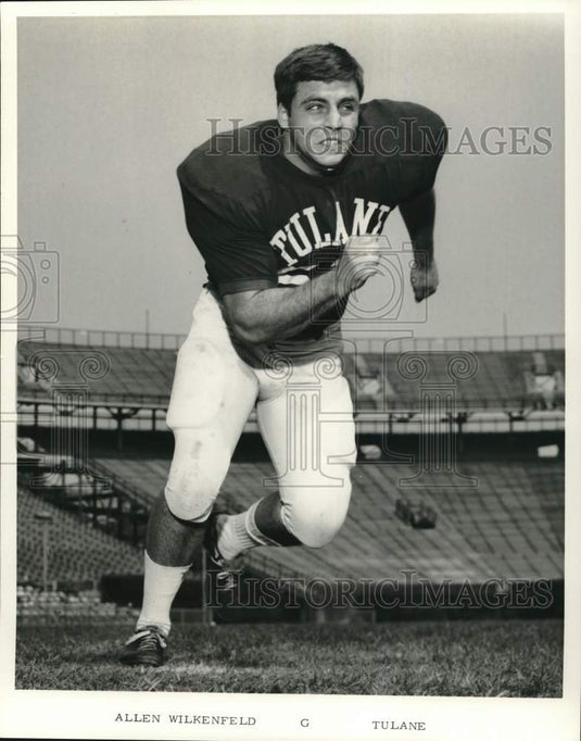 1970 Press Photo Football player Allen Wilkenfeld of Tulane- Historic Images