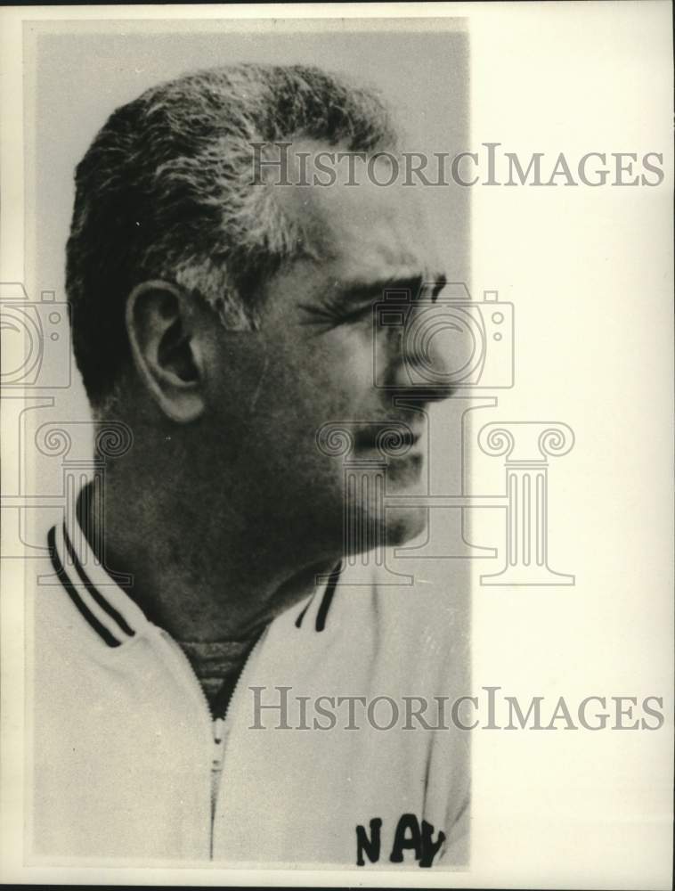 1967 Press Photo Bill Elias, Navy Coach in Closeup - Historic Images