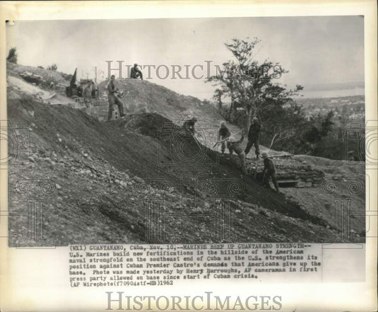 1962 U.S. Marines build Fortifications on Southeast End of Cuba-Historic Images