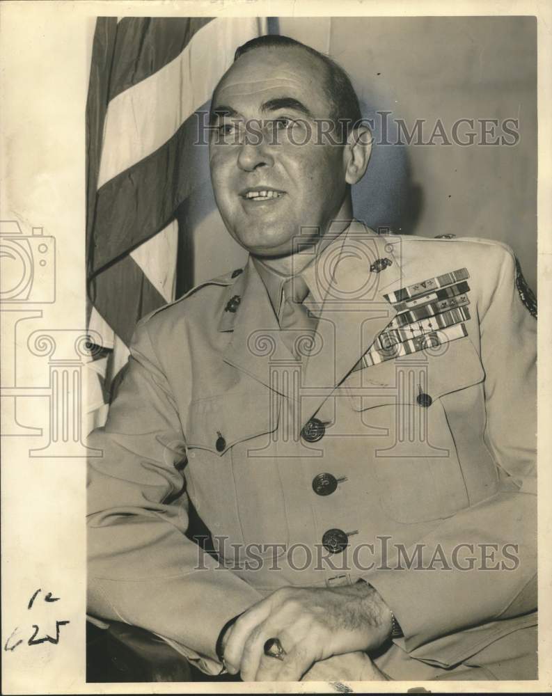 1947 Press Photo Brigadier General William T. Clement in Closeup - Historic Images