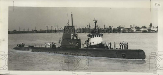 1952 General view of Submarine Corporal at Poydras Street Wharf-Historic Images