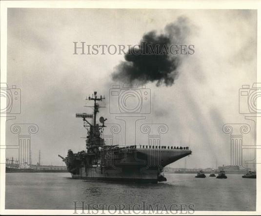 1967 USS Wasp at New Orleans port-Historic Images