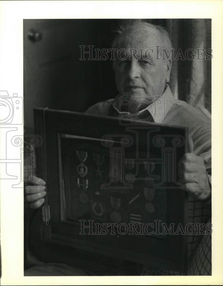 1992 Press Photo World War II Veteran Harold McGloin, Harahan, Louisiana - Historic Images