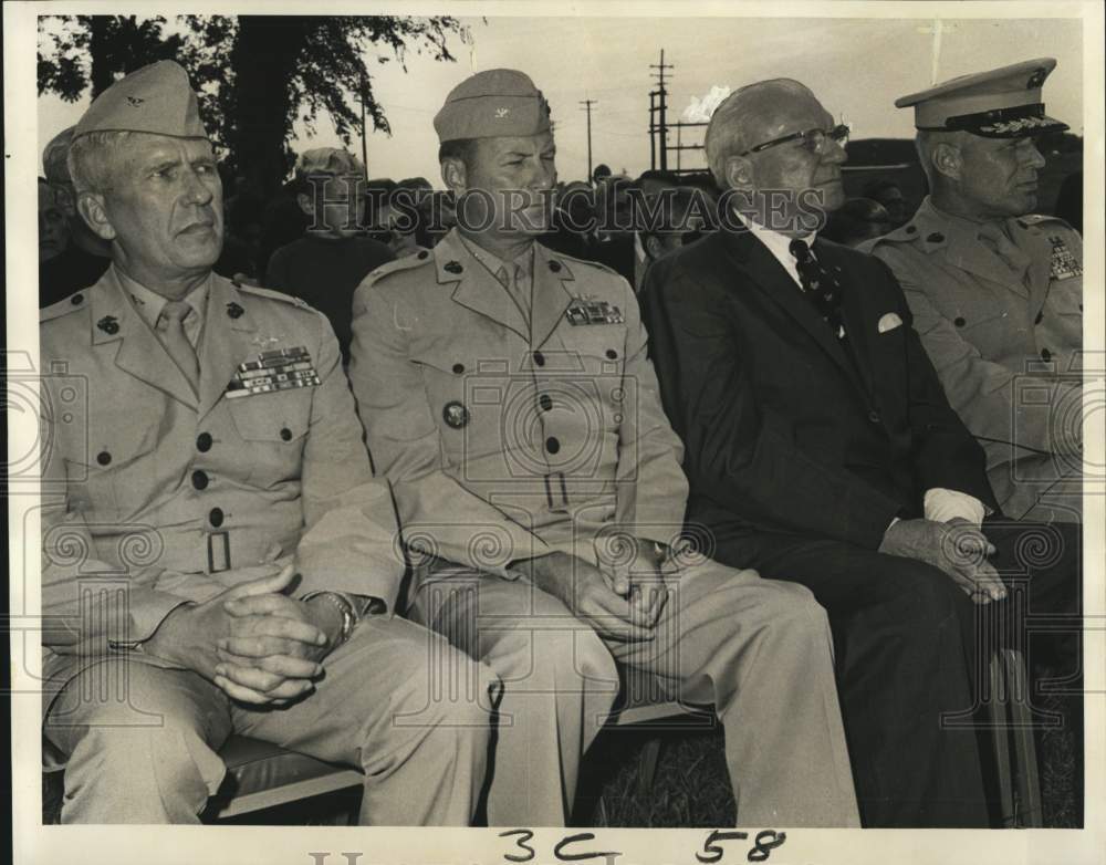 1972 Principals at Change of Command for 8th Marine Corps District - Historic Images