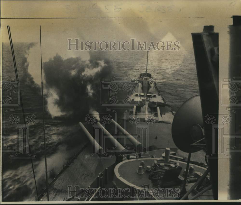 1968 USS New Jersey Fires Big Guns in Atlantic Sea Trials - Historic Images