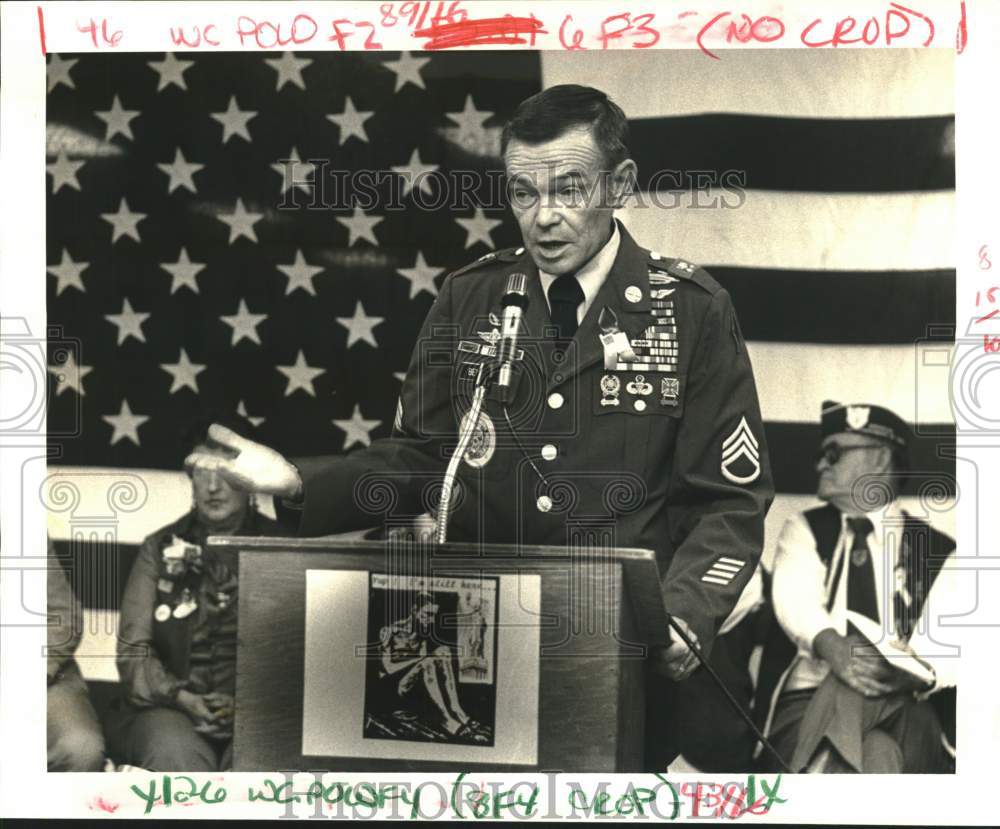 1987 Army Sergeant James Bennet, POW MIA Recognition Day, Louisiana - Historic Images
