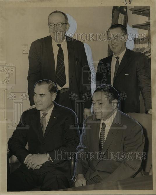 1959 Press Photo Participants in Mediation Session in New Orleans Dock Strike-Historic Images
