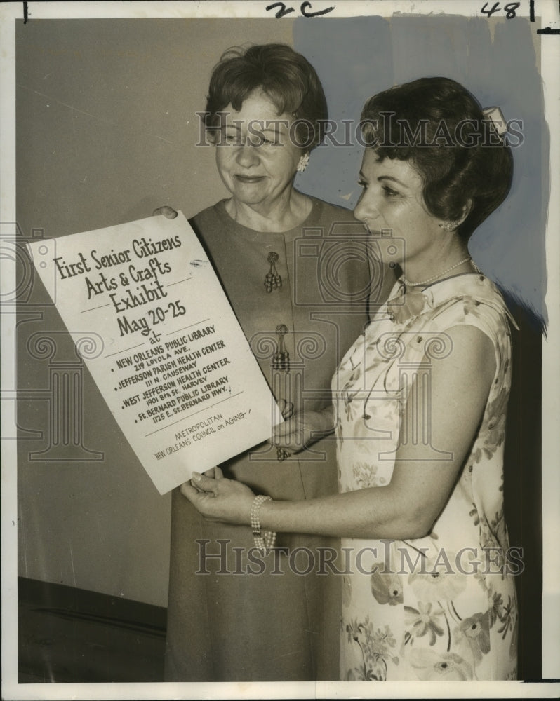 1968 Poster of first Senior Citizens Arts and Crafts Exhibit - Historic Images