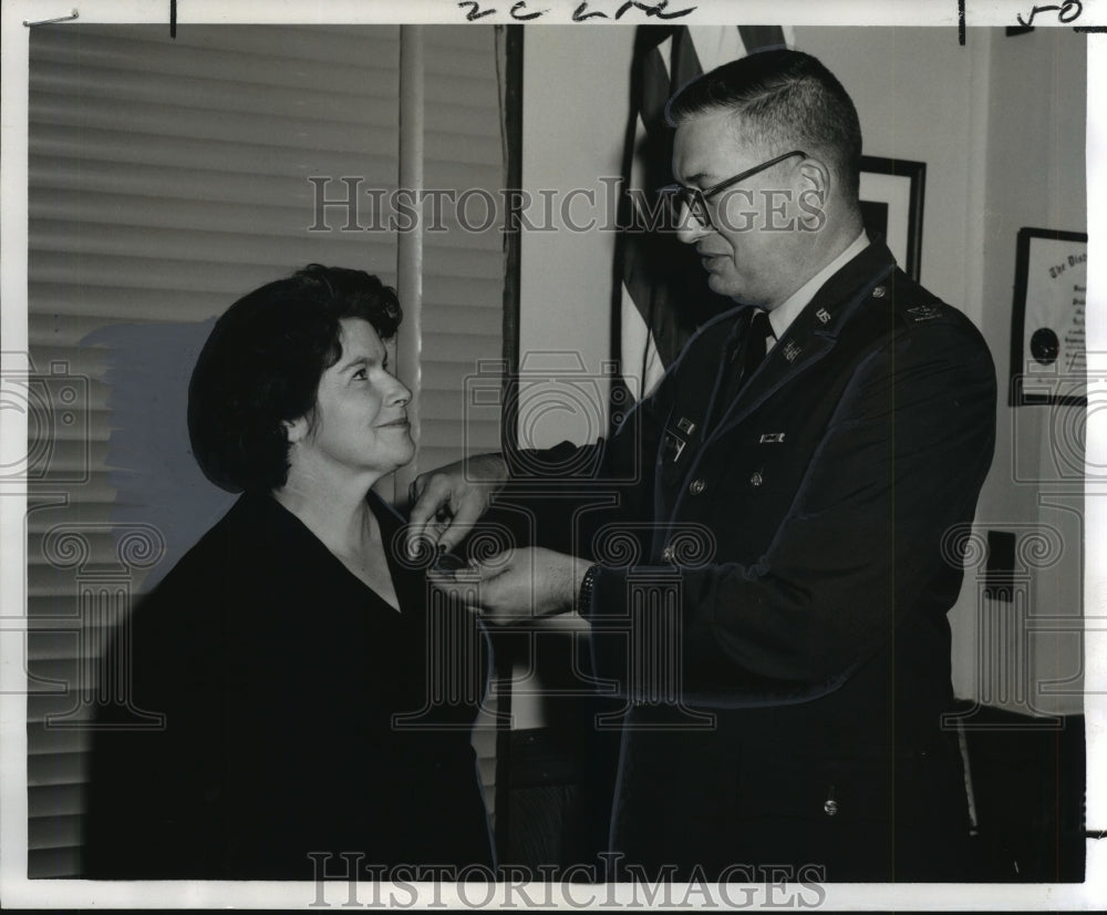 1969 Geologist Pearl Burke receives an Army Civilian Service Medal - Historic Images