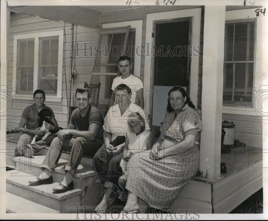 1958 Families in Cameron, Louisiana after the storm-Historic Images