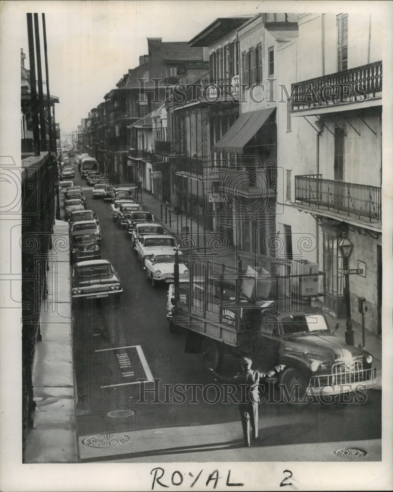 1962 Traffic is diverted to royal st  due to a fire-Historic Images