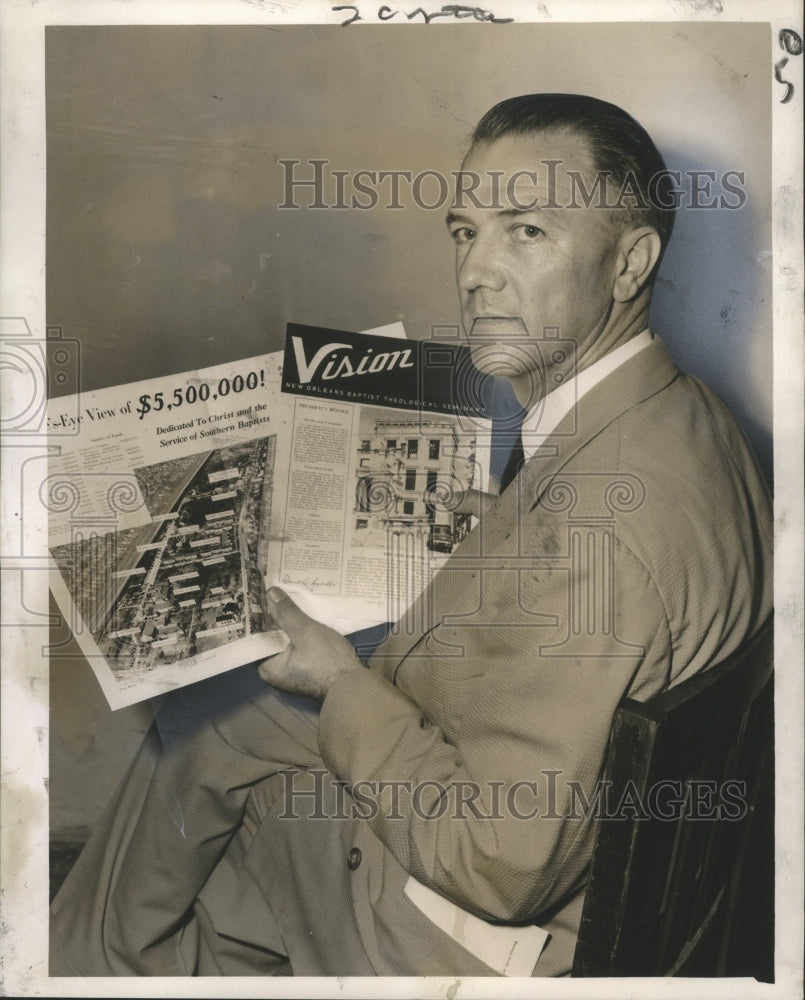 1955 Rev. Robert Buckner of New Orleans Baptist Theological seminary - Historic Images