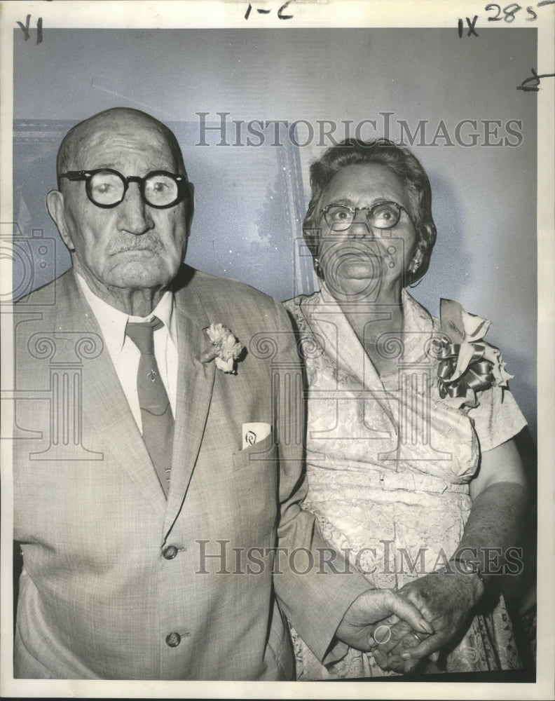 1961 Mr. and Mrs. Camello Buccola, fiftieth wedding anniversary-Historic Images