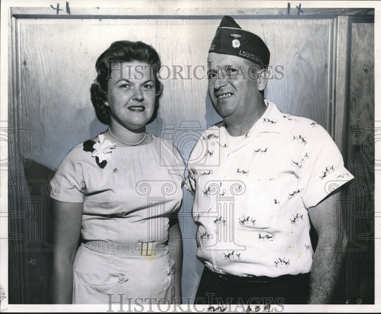 1960 Press Photo Dorothy Scheuermann & Jack Chaffi of Veterans of Foreign Wars-Historic Images