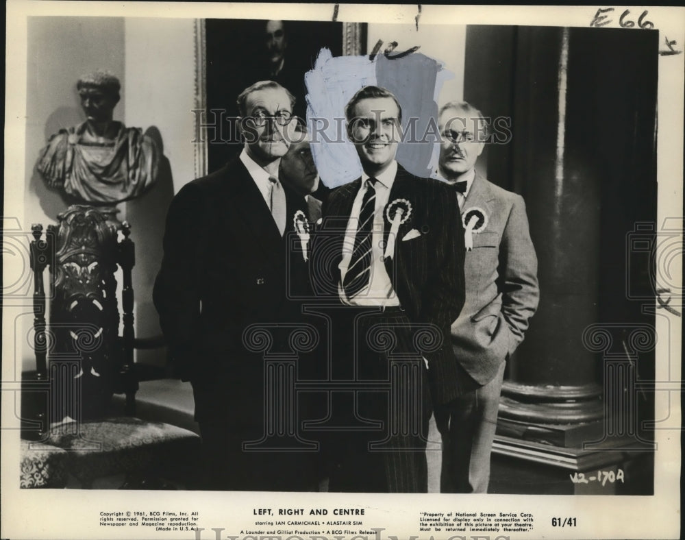 1961 Ian Carmichael &amp; British politicians in &quot;Left, Right &amp; Center&quot; - Historic Images