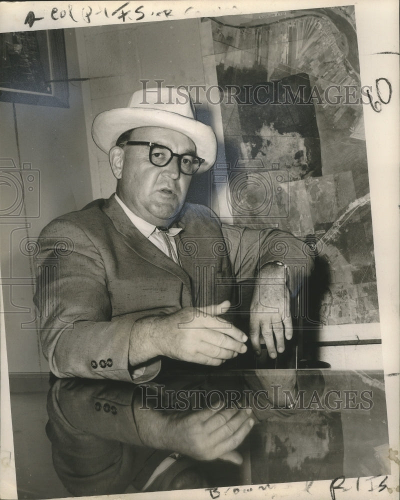 1959 Governor Edmund Brown at Moisant International Airport - Historic Images