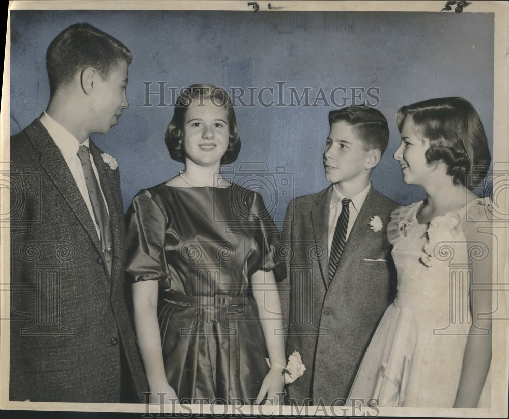 1960 Mr. Ralph E. Diaz Junior; Miss Helene Cassard, Others at Dance - Historic Images