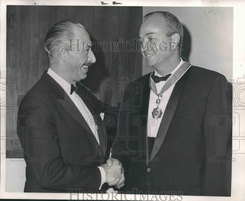 1965 Captain John W. Clark is honored by Norberto Barrencechea - Historic Images