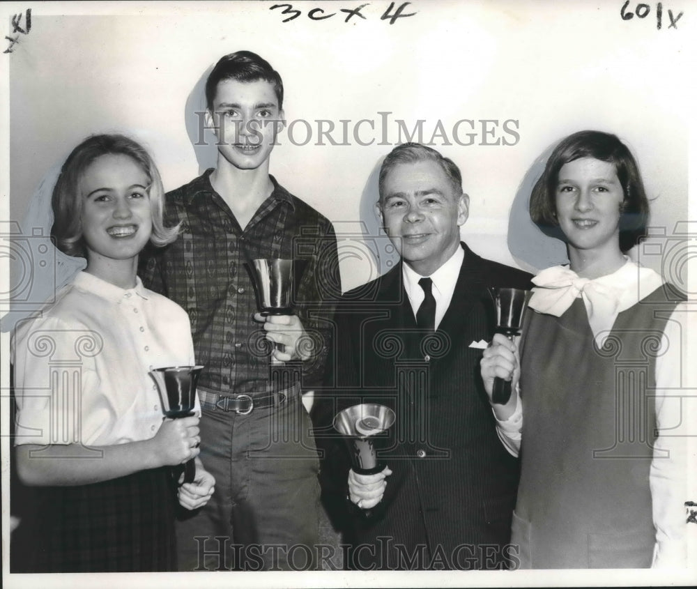 1964 Members of the handbell choir at the Church of the Covenant - Historic Images